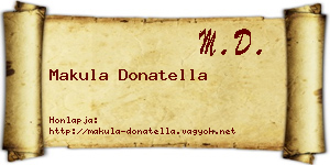Makula Donatella névjegykártya